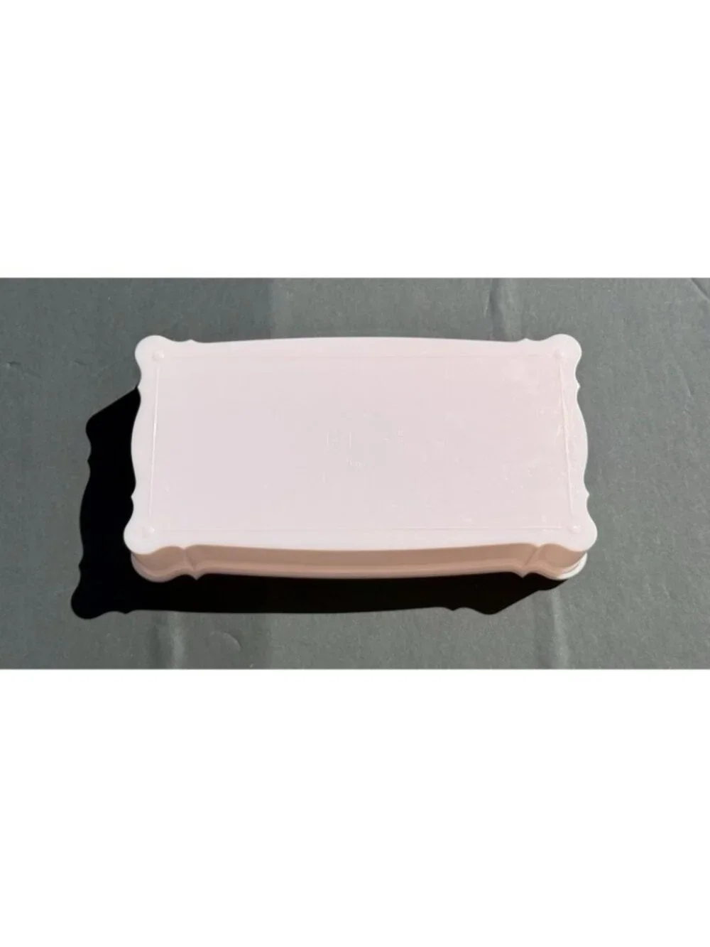50s Vintage Plastic Tissue Box Holder Pink Schwarz Bros Hinge Top Floral